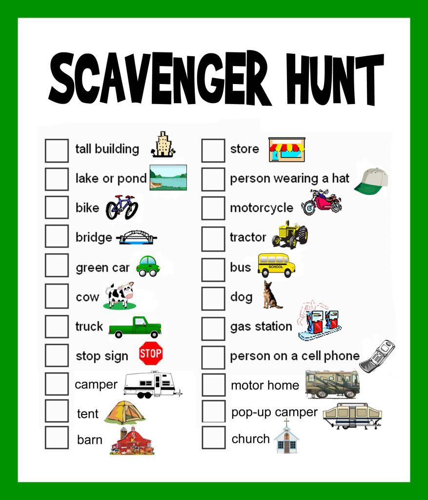 Scavenger Hunt Ideas