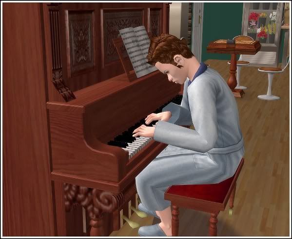 Orlando plays piano