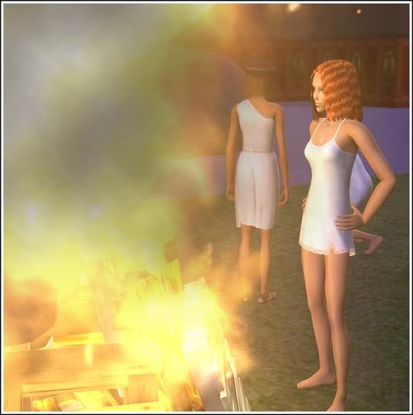 Bonfire at the Greek House