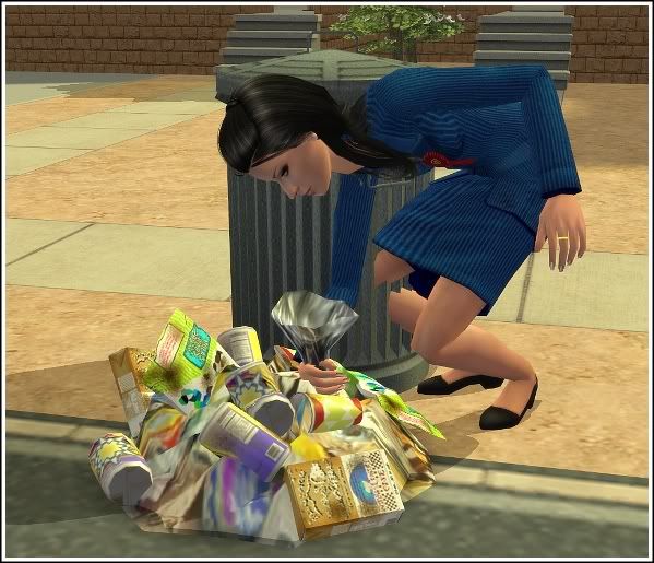 Susie picks up trash