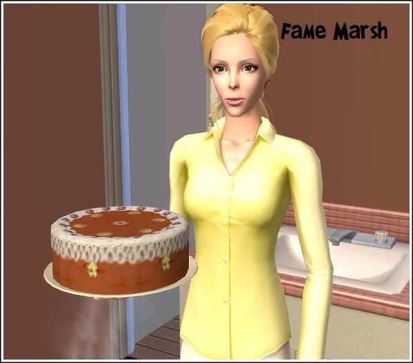 Fame serves cake