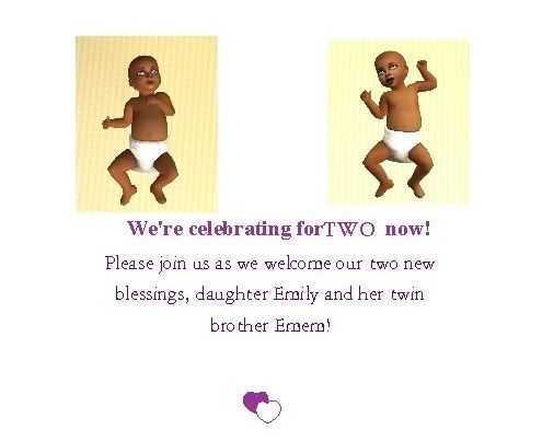 Emily&amp;Emem Birth Announcements