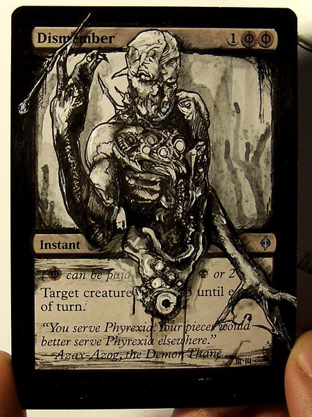 Dismember Altered Art Magic by Bigup, Gold Eagle collection