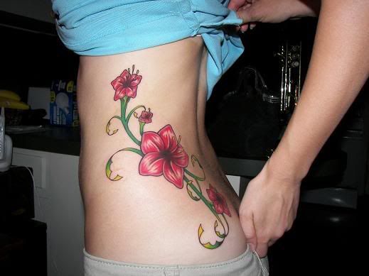 Hibiscus Tattoo Design On Back