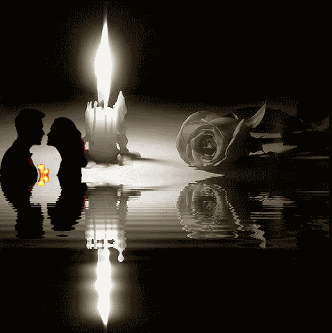 Fantasy, Water Reflection, Animated Candles,  Animated Gif, Animated Gifs, Animated Fantasy, Animated Graphics, Keefers