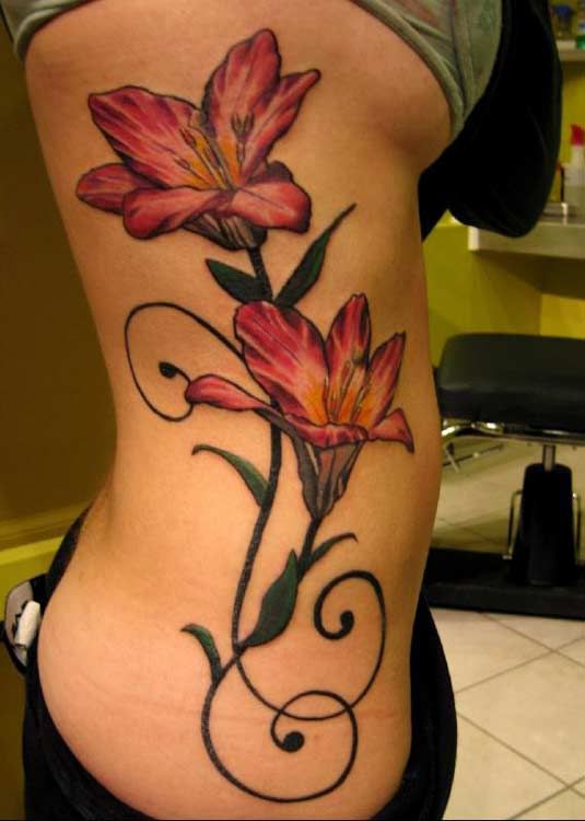 Side Flower Tattoos