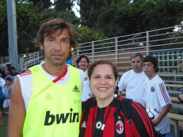 Andrea Pirlo and Anna Italia host of Italian Soccer Serie A